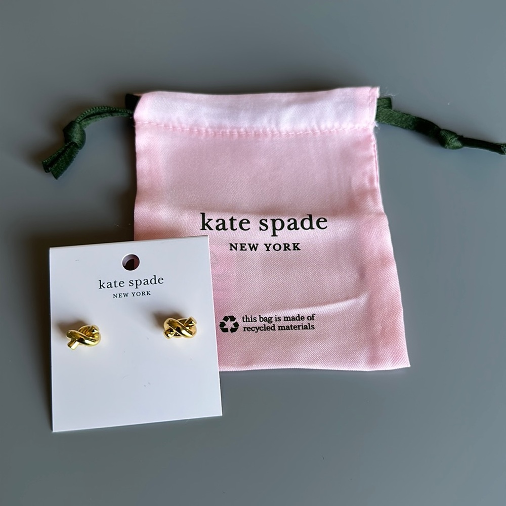 NWT Kate Spade sailor’s knot stud earrings